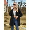 thumbnail image 4 of Women'S Crochet Open Cardigan Long Sleeve Cover Up Summer Black S, 4 of 7