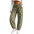 thumbnail image 2 of Fanshiluo Women's Polka Dot Drawstring Jogger Pants, Casual Elastic Waist Sweatpants,Size S-2XL, 2 of 7