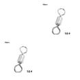 thumbnail image 1 of Toystoory Conector de pesca Flexible rotación de 360 ​​grados resistente al desgaste rodamiento de bolas barril conectores a presión alta diez 2piezas, 1 of 6