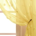 thumbnail image 3 of Bellella Window Curtain Decor Valance Wave Waterfall Straight Drapes Topper Solid Colors Short Curtains Luxury Rod Pocket Yellow W:47"x H:55"/ 120cm*140cm, 3 of 5