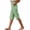 Green, variant on Women's Plaid Bermuda Shorts Summer Elastic Waist Knee Length Shorts Casual Side Split Capri with Pockets