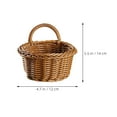 thumbnail image 2 of OULII Wicker Storage Wall Basket Hanging Wicker Baskets for General Users Light Brown 1Set, 2 of 8