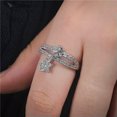 thumbnail image 5 of K-KED Fashion Cubic Zircon 925 Silver Filled Rings Wedding Women Ring Sz 6-10-Style 9-7, 5 of 6