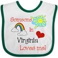 thumbnail image 3 of Inktastic Someone in Virginia Loves Me Boys or Girls Baby Bib, 3 of 4