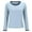 Blue, variant on Womens Long Sleeve Pajama Top Built In Support Yoga Comfort Tee Soft Casual Layer