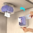 thumbnail image 2 of Toallitas Húmedas Montadas en La Pared Soporte Servilleta Ahorro Espacio para Salvar Cara Caja Almacenamiento Toalla Lavado Tejido Montada Con Succión Plaza Sin Costura Oficina, 2 of 9