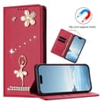 thumbnail image 6 of Leather For Samsung Galaxy S22 5G Case 【RFID Blocking】Ballet Girl Flip Wallet Leather Case With Card Holder Magnetic Closure  Phone Cases Cover,Red,For Galaxy S22 (5G), 6 of 8