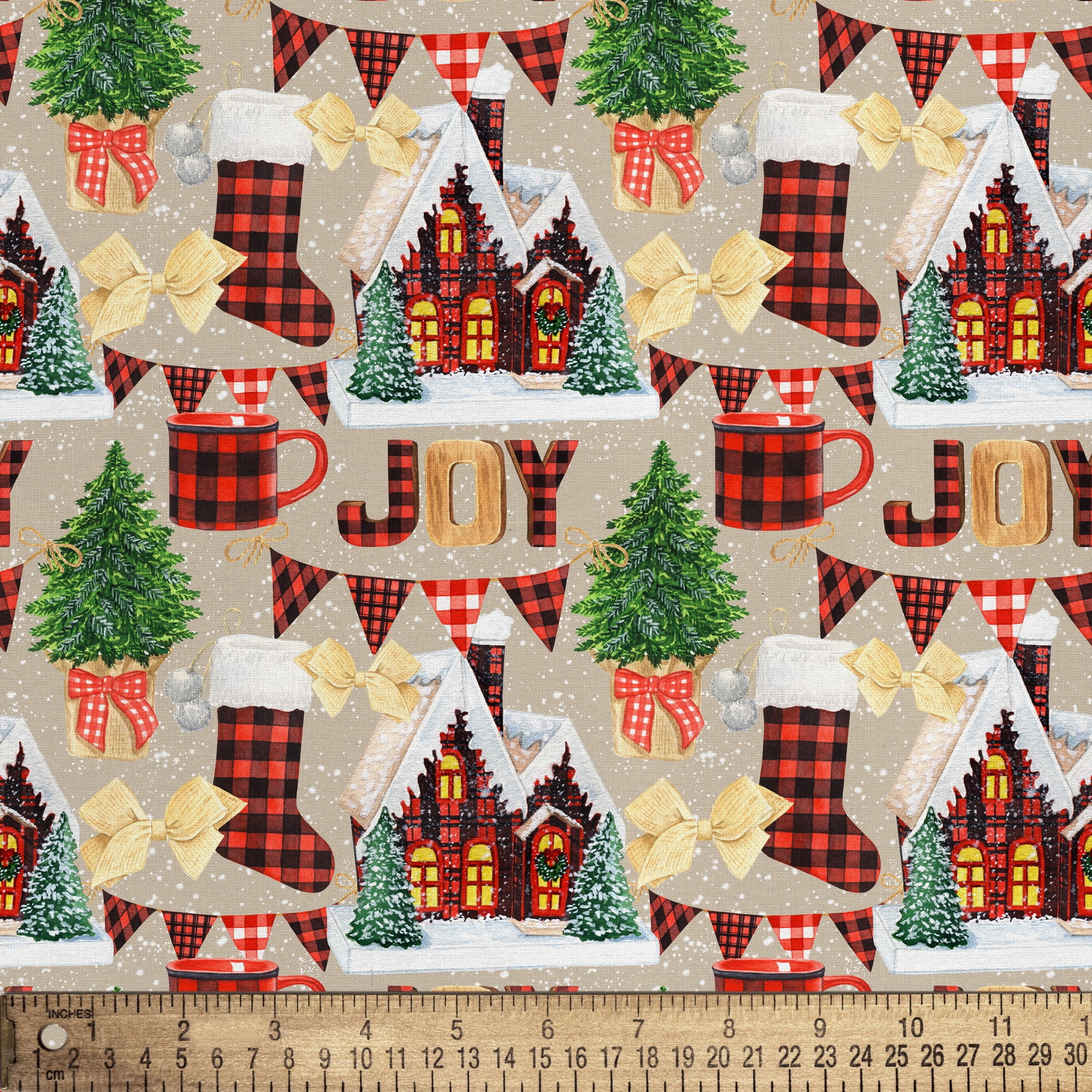 David Textiles 44 x 1 Yard Cotton 5-piece Christmas Bundle Sewing & Craft Fabric Precuts