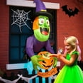 thumbnail image 2 of (2 Pack) Halloween Decorations Inflatable Witch With Pumpkin Outdoor Hanging Prop For Window Door Yard Party Scary Witch, 2 of 7