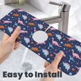 thumbnail image 6 of Xecao Dinosaur for Kitchen Sink Splash Guard Faucet Mat , Faucet Guard & Draining mat, (15" X 5.5" ), 6 of 7
