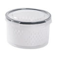 thumbnail image 1 of ¡Liquidación! Contenedores Leott para almacenar alimentos, frutas y verduras para el refrigerador, contenedores con drenaje para productos frescos, 3 en 1, contenedores organizadores grandes con tapa, 1 of 8