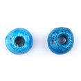 thumbnail image 3 of The Bead Chest Vintage Glazed Ceramic Donkey Beads 2 Beads 22mm Middle East Blue Round Glass Large Hole, 3 of 4