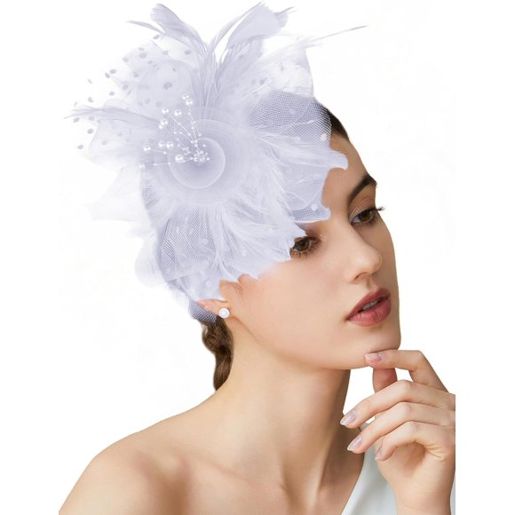Fascinator Hats for Women – Perfect for Tea Parties, Kentucky Derby, and Weddings. Adorned with Flowers and Feathers, these headbands and hair clips add a touch of elegance to any outfit.