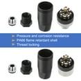 thumbnail image 3 of Uxcell 2Pcs 8P M12 Female Aviation Connector Wire Plug Waterproof IP67 for Cable, 3 of 6