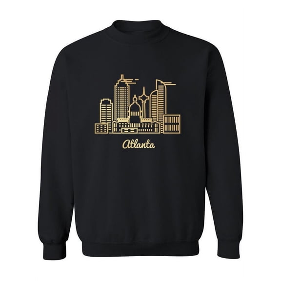 Atlanta Yellow Buildings Sketch Sweatshirt Women -Image by Shutterstock, Female 3X-Large