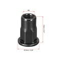 thumbnail image 2 of M5 Rivet Nuts, Thread Half Hexagonal Carbon Steel Zinc-Plated Flat Head Threaded Insert Nut Black 50 Pcs, 2 of 7