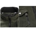 thumbnail image 3 of Jackets Tops For Men Casual Solid Color Stand Full Zip Long Sleeve Pocket Trench Loose Mens Fall Coats,Army Green,XL, 3 of 5