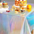 thumbnail image 3 of Manteles Cubiertas De Mesa Láser Papel De Aluminio Holográfico Para Fiesta De Niña Boda Discoteca Danza Cumpleaños Vacaciones Decoraciones De Fiesta De Sirena 53.94 X 107.87., 3 of 5