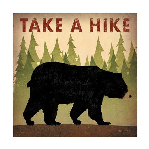 Ryan Fowler 'Take A Hike Black Bear' Canvas Art