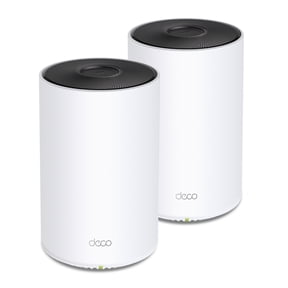 Restored TP-Link Tri-Band Wi-Fi 6 Mesh Router System 2- Mesh Routers Coverage up to 5,500 sq. ft. Deco W7200 (2-Pack) (Refurbished)