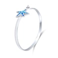 thumbnail image 2 of Bling Jewelry Womens Nautical Starfish Blue Opal Bangle Bracelet in Polished Sterling Silver, 2 of 7