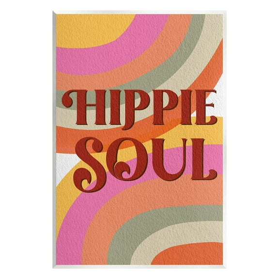 Stupell Industries Hippie Soul Patterned Typography Painting Unframed Art Print Wall Art, 10 x 15
