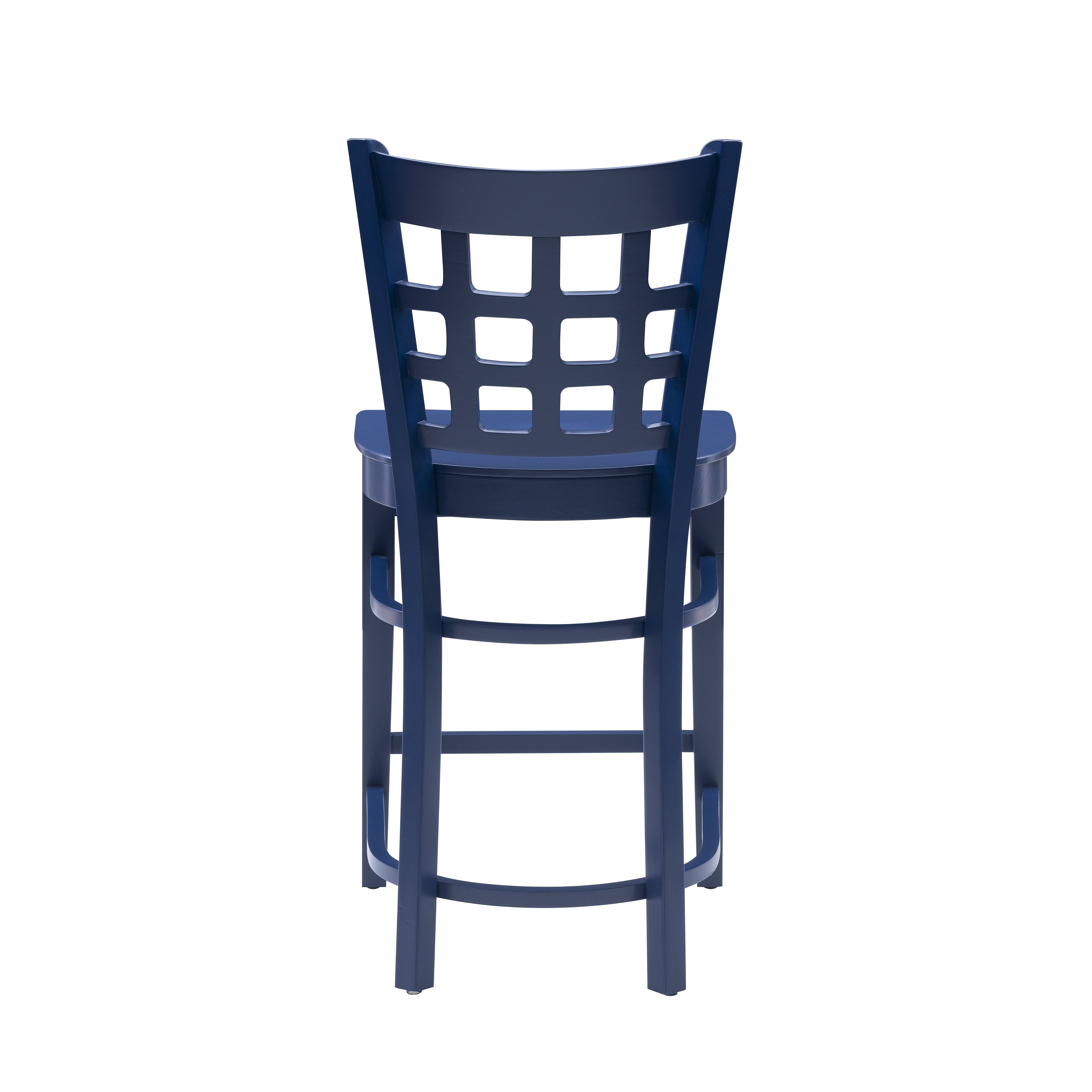 Linon Neville 24" Indoor Wood Counter Stool, Set of 2, Navy
