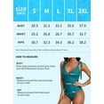 thumbnail image 2 of Alove Womens Monokini One Piece Swimsuits Shoulder Straps Cutout Contrast Tape Twist V Neck Sexy Bathing Suit Swimwear, 2 of 6