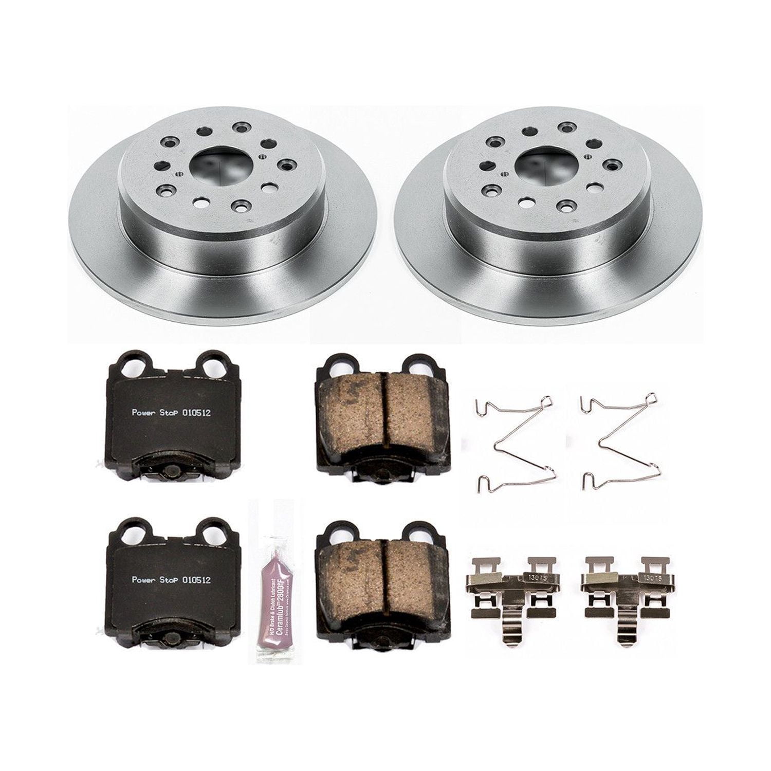 Power Stop Rear Stock Replacement Brake Pad and Rotor Kit KOE1149