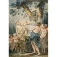 thumbnail image 2 of Jacques-Philippe Caresme 18x24 Gold Ornate Framed and Double Matted Museum Art Print Titled - The Offering in Pan (1768), 2 of 4