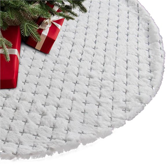 braveheart Christmas Tree Skirt 120cm Plush Soft Christmas Tree Blanket Christmas Decoration