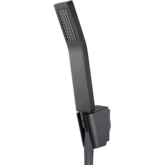 High Pressure Hand Shower, Angle-Adjustable Showerhead and Shower Hook, with 1.5m Shower Hose,Black