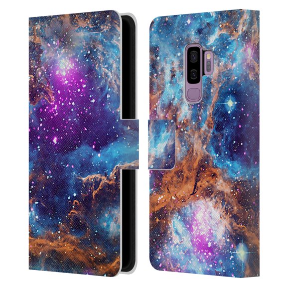 Head Case Designs Officially Licensed Cosmo18 Space Lobster Nebula Leather Book Wallet Case Cover Compatible with Samsung Samsung Galaxy S9 / S9 Plus