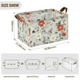 thumbnail image 7 of Yayeee Foldable Storage Basket for Shelves with Handles Waterproof Cloth Bins, Red and White Floral Pattern, 7 of 7