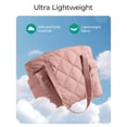 thumbnail image 7 of BAGSMART Crush Tote Bag for Women, 20L Puffer Work Tote with Zipper, Travel Essentials Quilted Nurse Hospital Bag, Dark Pink, 7 of 7