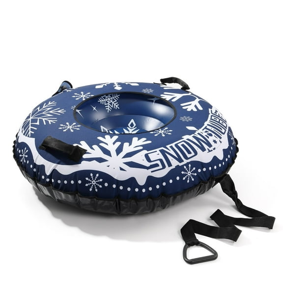 CHEASYOU 47" Heavy-Duty Snow Tube for Adults & Kids, Winter Inflatable Sled with Handles, Thickened Bottom, Fast Inflation Valve, Perfect for Sledding & Snow Fun