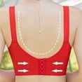 thumbnail image 3 of Bigersell Comfort Bras for Women Sale Push up Bras for Women Plus Size Full-Figure Bra Style B1957 V-Neck Seamless Bras Hook and Eye Bra Closure Women's Plus Size No Show Bras for Women Red M, 3 of 3