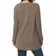 thumbnail image 2 of Long Sleeve Shirts for Women Long Sweaters with Pockets Tunic Tops Loose Fit Coffee S, 2 of 3