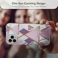 thumbnail image 4 of Vena Melange Marble Case Compatible with Apple iPhone 12/12 Pro (6.1"-inch), (Drop Proof Protection) Stylish Glitter Sparkle Bumper Case Cover - Purple, 4 of 8