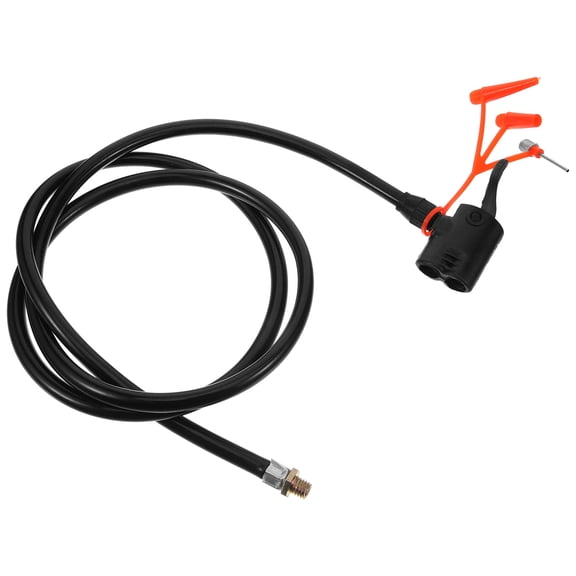 COMPUKAS Cycling Inflator Hose Black Compatible with Multiple Valve Types and Bike Pumps