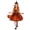 Orange, variant on xaweyi Girls Halloween Pumpkin Witch Tutu Costume Sleeveless Spider Print Mesh Dress with Witch Hat Headband