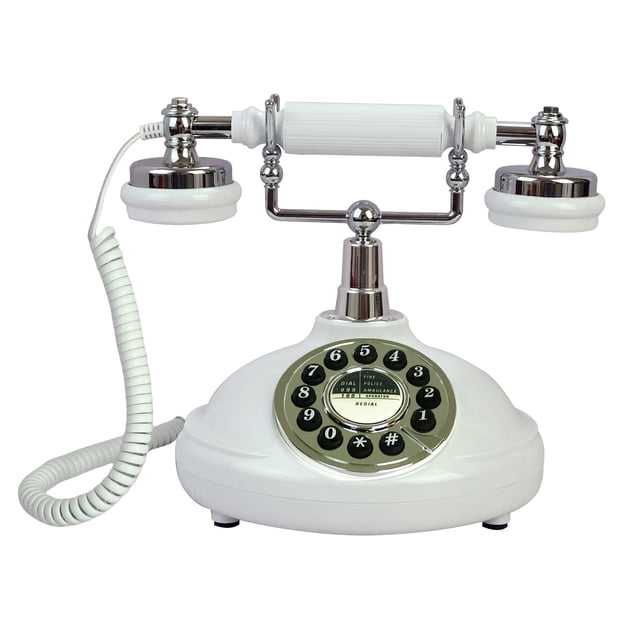 Teléfono fijo con cable TelPal retro vintage de botones