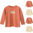 thumbnail image 3 of ZACPNCV Toddler Baby Girls Boys Long Sleeve Shirts Raglan Shirt Baseball Tee Cotton T-Shirts Beige 3-4 Years, 3 of 3