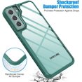 thumbnail image 2 of Casus Shockproof Bumper Hard Clear Back Cover Case for Samsung Galaxy S22 - Green, 2 of 7
