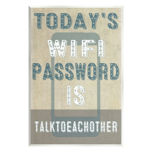 Stupell Industries Funny Wi-Fi Password Typography Painting Unframed Art Print Wall Art, 10 x 15