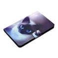 thumbnail image 6 of Allytech Flip Case for All-new Fire HD 8 10th Gen 2020/ Fire HD 8 Plus 2020, Slim Fit PU Leather Kickstand Shockproof Protective Auto Sleep Wake Cards Slots Magnetic Closure Folio Cover, Blue Cat, 6 of 13