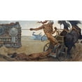 thumbnail image 2 of Alexander Rothaug 24x14 Black Ornate Framed Double Matted Museum Art Print Titled: Achilles (Around 1930), 2 of 5