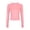 Blush Pink, variant on Tight Long Sleeve Shirts for Women Long Sleeve Crew Neck Top Slim Fit Milk Silk Brushed Thermal Tee Casual Loungewear Basic Undershirt Solid Color