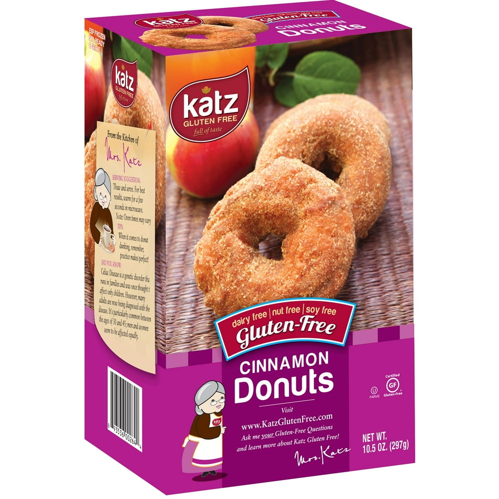 Katz Gluten Free Cinnamon Donuts (6 Packs of 6 Donuts, 10.5 Ounce Each