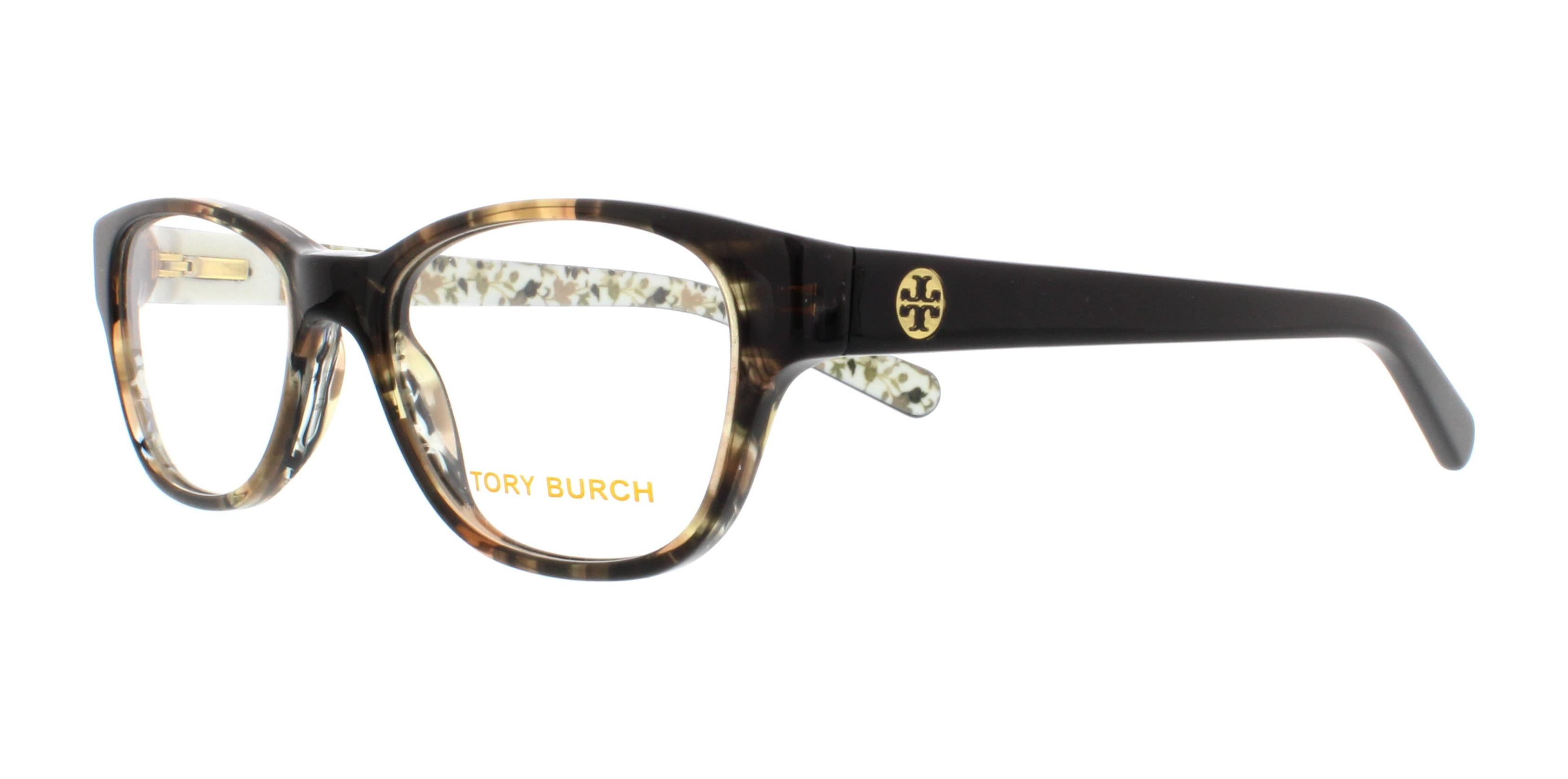 TORY BURCH Eyeglasses TY 2031 3154 Yellow Tortoise/Black Batik 49MM -  